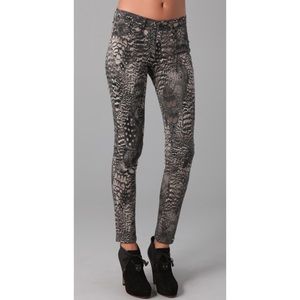 Rag and Bone patterned skinny denim.