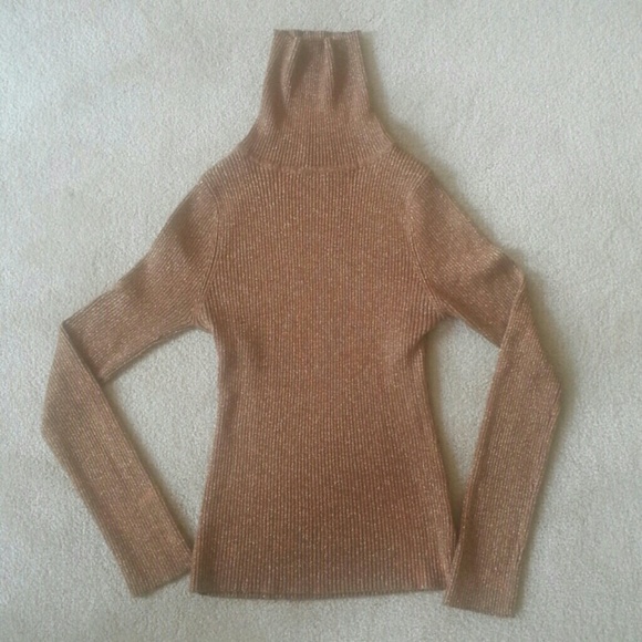 Original Marquis camel Sheer turtleneck - Picture 1 of 4