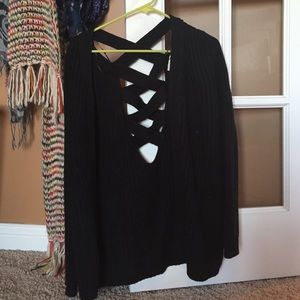 Black LA Hearts cardigan