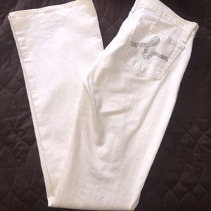 White Bebe denim pants