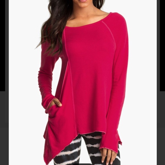 Hard Tail Pink Frolic Asymmetric Top