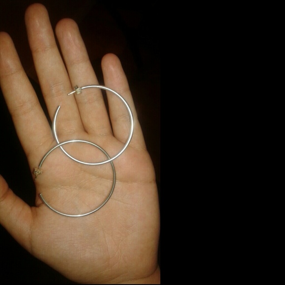 authentic tiffany & co silver hoop earrings