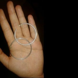 authentic tiffany & co silver hoop earrings