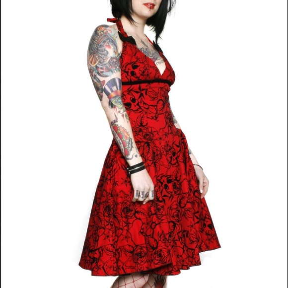 π SOLD π Skull rockabilly pinup dress Torrid XL - Picture 4 of 4