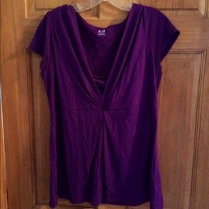 A.N.A. Spring Top Dark Purple Size XL