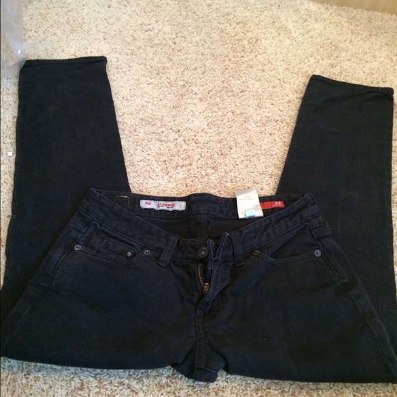 Express ankle length black jean