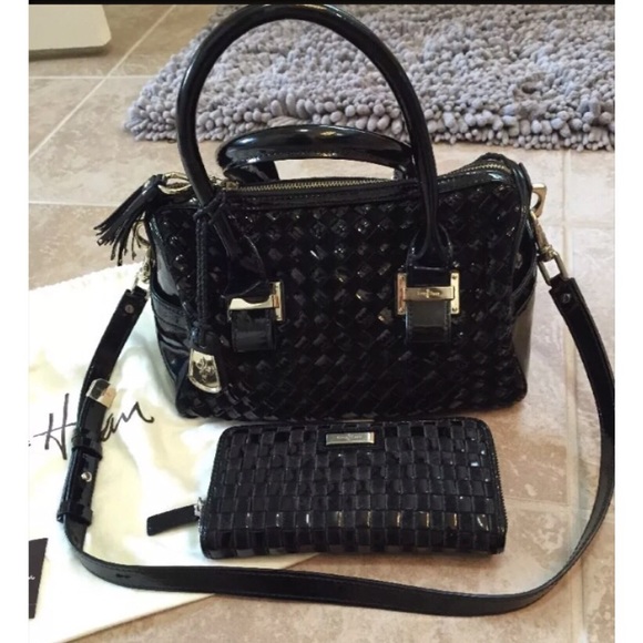 Cole Haan Heritage weave bag matching wallet.