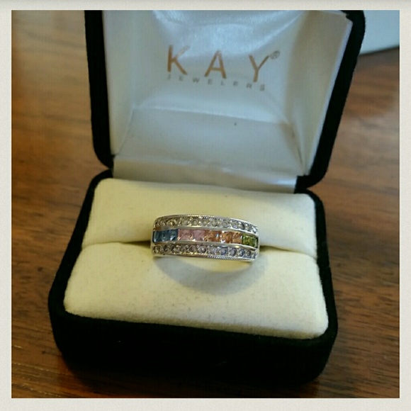 Jewelry - Silver Rainbow Gemstone Ring