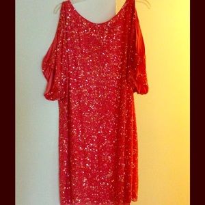 Sequin Shift Dress - Adrian Mattox