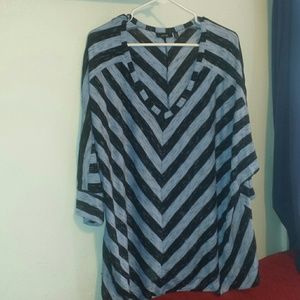 black and blue tunic