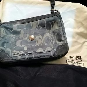 Coach blue Optic pattern purse