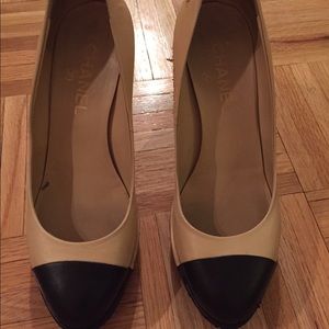 Chanel Black and Nude Pumps