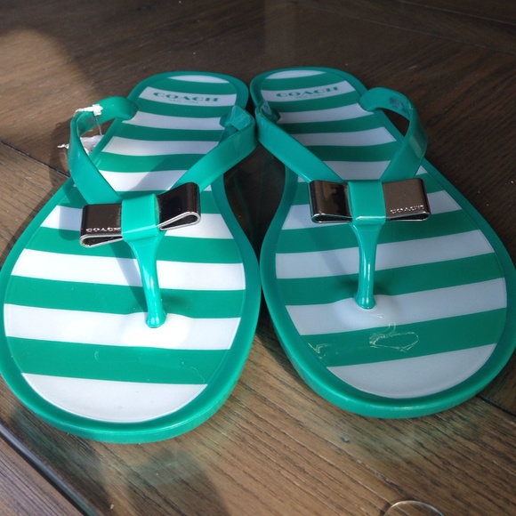 coach landon jelly flip flops