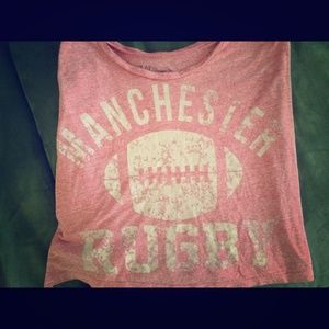 Vintage style rugby croptop tshirt