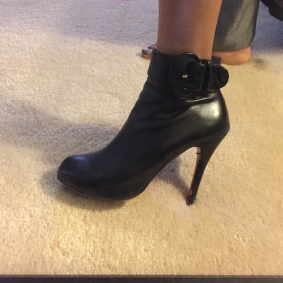 Red Bottom Genuine Leather Booties
