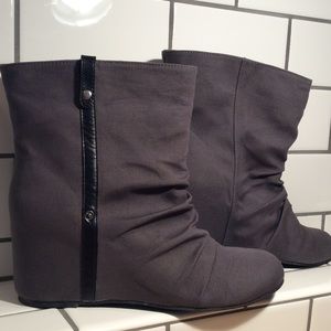 Aldo Topez Hidden Wedge Gray Booties