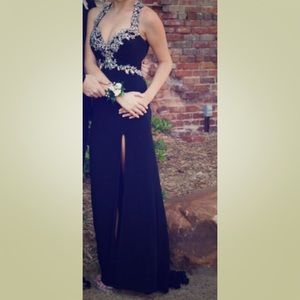 Tony Bowls black prom dress