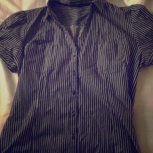 Express button down career top