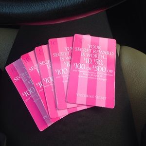 Victoria Secret Secret Reward cards