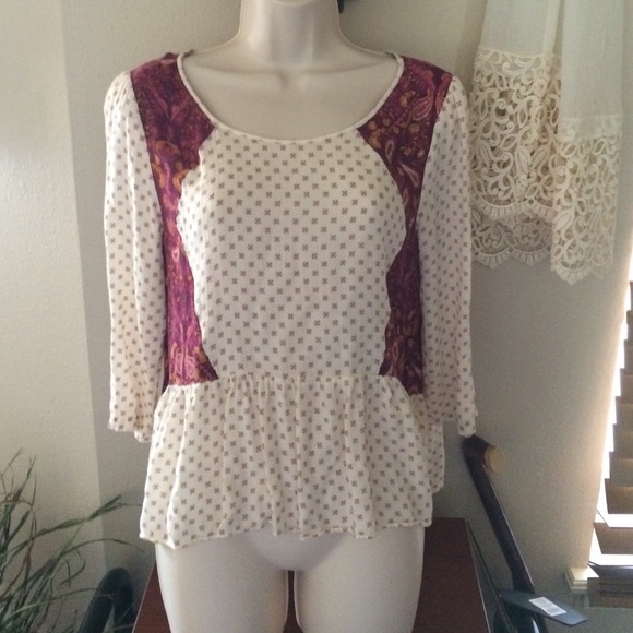 Free People top shirt high low medium