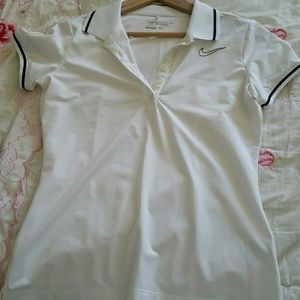 White golf shirt