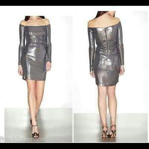 HOT!! Nicole Miller NTW gunmetal cocktail dress