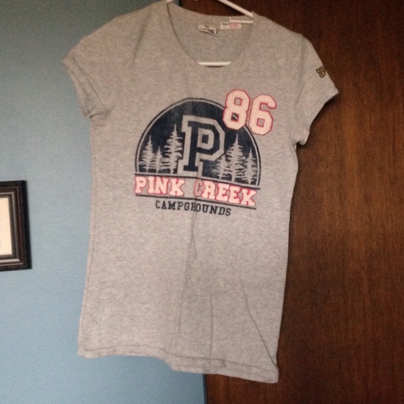 grey pink t shirt