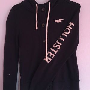 Hollister button up hoodie