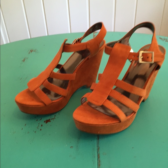 MADELINE RAZIA 'NEW ORANGE' WEDGE SANDAL -SOLD OUT