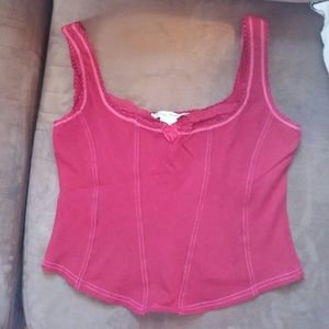 Free People Faux Corset Crop/Tank Top Large