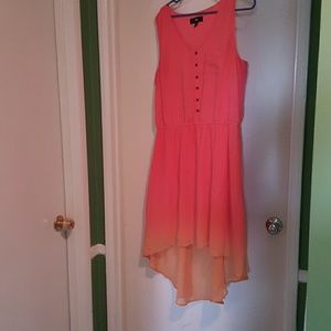 Coral Ombre HI low Dress