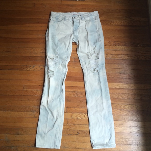 Light slightly acid wash j brand jeans