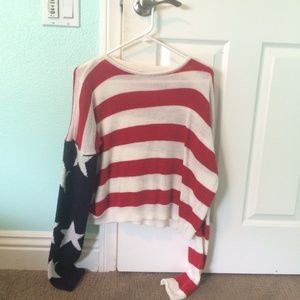 Brandy Melville American flag sweater