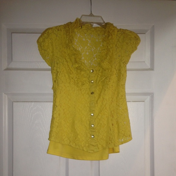 Floral yellow shirt