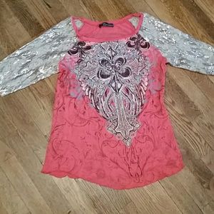 Angels a d diamonds 3/4 sleeve