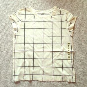 Cropped Windowpane Shirt