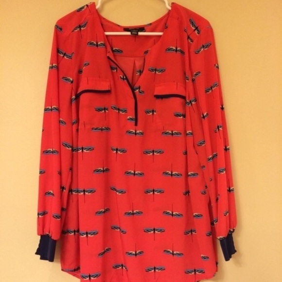 Style & co orange blouse