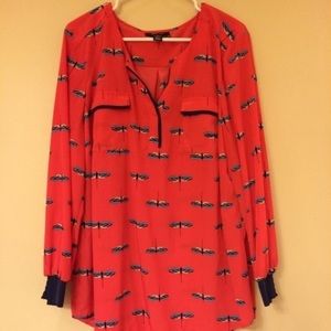 Style & co orange blouse