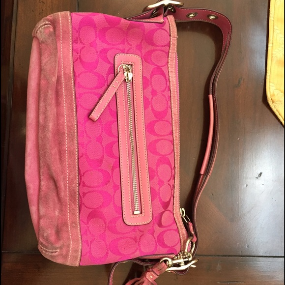 Pink coach handbag