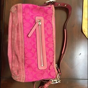 Pink coach handbag