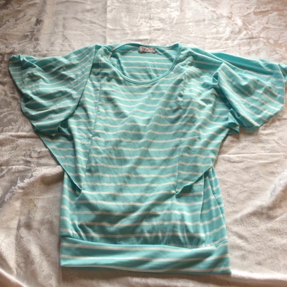 Light blue top