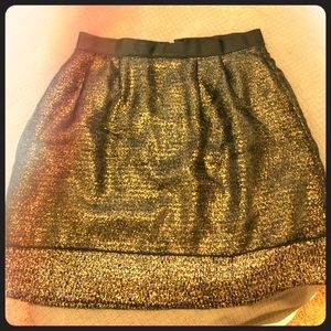 Ann Taylor Loft gold and black skirt