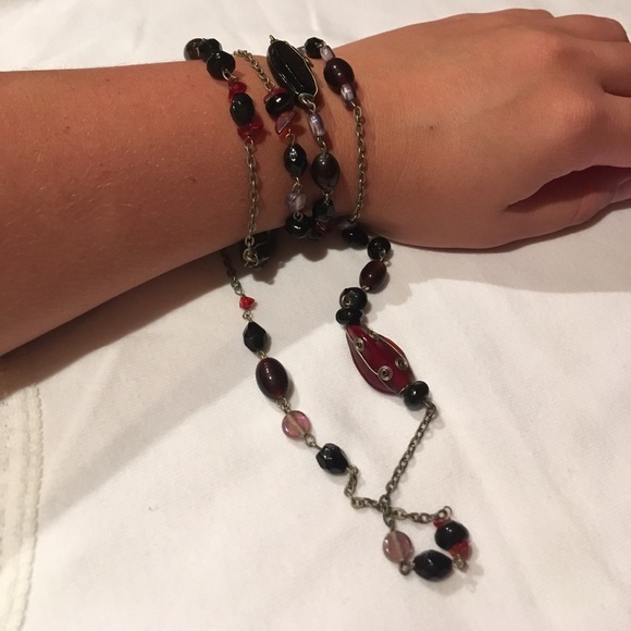 Long multi-colored necklace - Picture 6 of 8