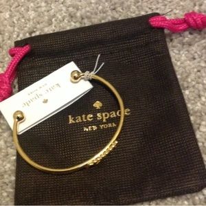 kate spade Jewelry - NWT Kate Spade gold tone idiom bangle. Dainty! kate spade Jewelry - NWT Kate Spade gold tone idiom bangle. Dainty!