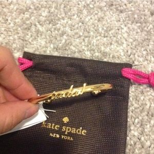 kate spade Jewelry - NWT Kate Spade gold tone idiom bangle. Dainty! kate spade Jewelry - NWT Kate Spade gold tone idiom bangle. Dainty!