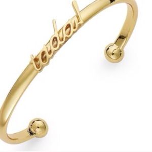 kate spade Jewelry - NWT Kate Spade gold tone idiom bangle. Dainty! kate spade Jewelry - NWT Kate Spade gold tone idiom bangle. Dainty!