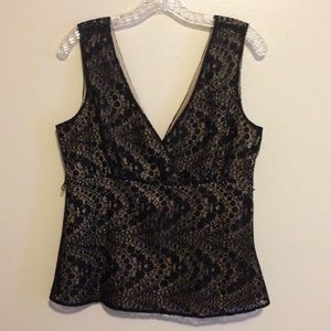 H&M - Black Lace V-Neck Top - 12