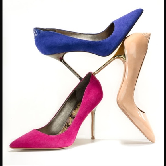 Sam Eldelman Danielle Pink Suede Pumps