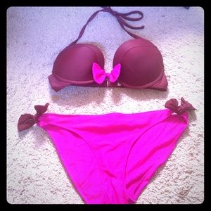NWOT Aerie Swimsuit 36D Top & L Bottom