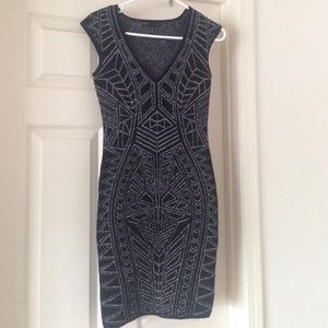 RVN Abstract Jacquard Mini Dress